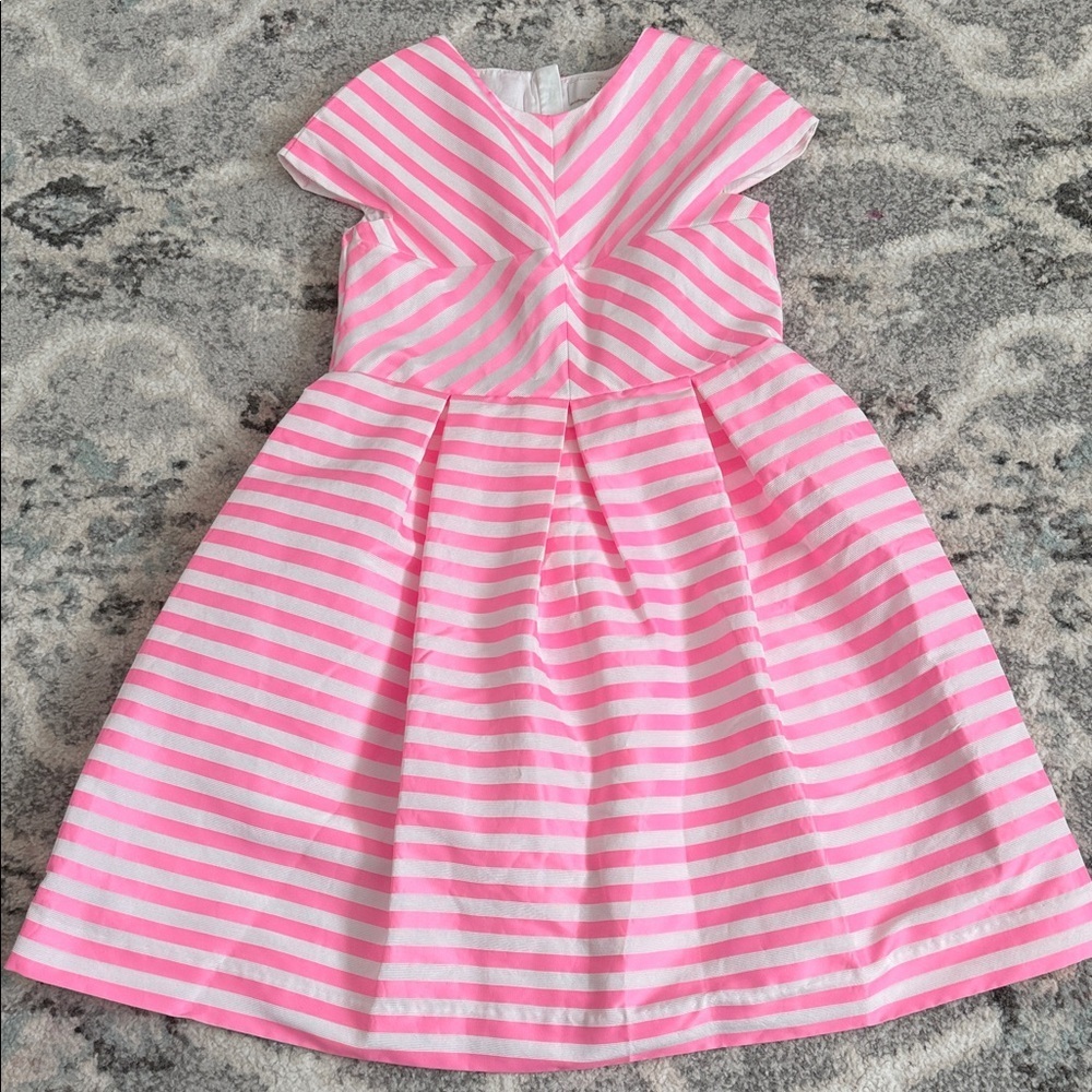 Jacadi Girls Pink Stripe Elegant Dress